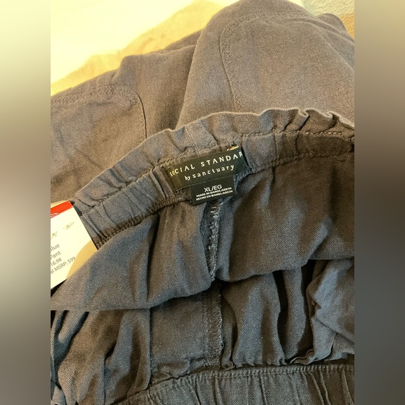 Social Standard Sanctuary Sz XL Linen Blend Elastic Waist and Leg Solstice NWT - Picture 5 of 5